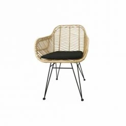 Alice's Garden 2 Fauteuils En Rotin Naturel Et Métal, Coussins Noir 9 Alice's Garden 2 Fauteuils En Rotin Naturel Et Métal, Coussins Noir -Fauteuils, poufs et repose-pieds Soldes 2 fauteuils en rotin naturel et metal coussins noir 3