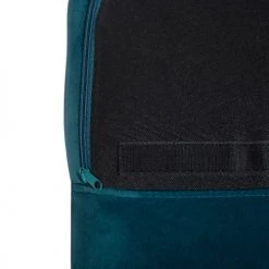 Beliani Fauteuils Chaise à Bascule En Velours Bleu Azur -Fauteuils, poufs et repose-pieds Soldes chaise a bascule en velours bleu azur 5