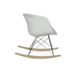 Meubles & Design Fauteuils Chaise à Bascule Scandinave Design Blanc -Fauteuils, poufs et repose-pieds Soldes chaise a bascule scandinave design blanc 2
