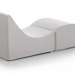 Talamo Italia Poufs Chaise Longue En éco-cuir Blanc 8 Talamo Italia Poufs Chaise Longue En éco-cuir Blanc -Fauteuils, poufs et repose-pieds Soldes chaise longue en eco cuir blanc 2
