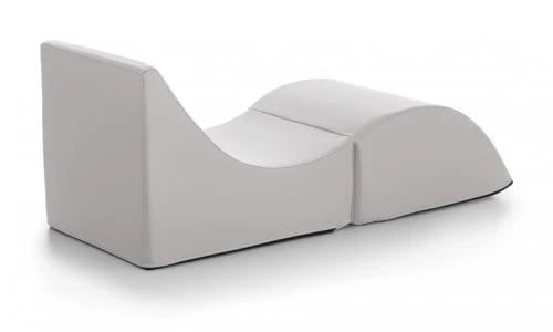Talamo Italia Poufs Chaise Longue En éco-cuir Blanc 3 Talamo Italia Poufs Chaise Longue En éco-cuir Blanc – Image 3