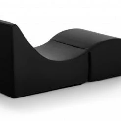Talamo Italia Poufs Chaise Longue En éco-cuir Noir 9 Talamo Italia Poufs Chaise Longue En éco-cuir Noir -Fauteuils, poufs et repose-pieds Soldes chaise longue en eco cuir noir 3