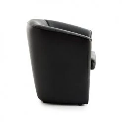 Talamo Italia Fauteuils Chaise Longue En éco-cuir Noir -Fauteuils, poufs et repose-pieds Soldes chaise longue en eco cuir noir 8