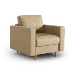 Micadoni Home Fauteuils Fauteuil 1 Place En Imitation Cuir Le Sable -Fauteuils, poufs et repose-pieds Soldes fauteuil 1 place en imitation cuir le sable 5