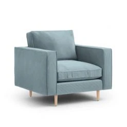 CXL By Christian Lacroix Fauteuils Fauteuil 1 Place En Tissu Structuré Bleu Clair