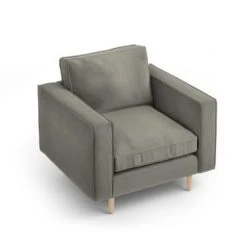 CXL By Christian Lacroix Fauteuils Fauteuil 1 Place En Tissu Structuré Gris Clair -Fauteuils, poufs et repose-pieds Soldes fauteuil 1 place en tissu structure gris clair 4