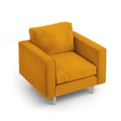 CXL By Christian Lacroix Fauteuils Fauteuil 1 Place En Tissu Structuré Jaune -Fauteuils, poufs et repose-pieds Soldes fauteuil 1 place en tissu structure jaune 4