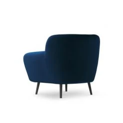 Micadoni Home Fauteuils Fauteuil 1 Place En Velours Bleu Roi -Fauteuils, poufs et repose-pieds Soldes fauteuil 1 place en velours bleu roi 2