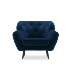 Micadoni Home Fauteuils Fauteuil 1 Place En Velours Bleu Roi -Fauteuils, poufs et repose-pieds Soldes fauteuil 1 place en velours bleu roi 4