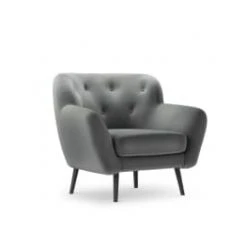 Micadoni Home Fauteuils Fauteuil 1 Place En Velours Rouge -Fauteuils, poufs et repose-pieds Soldes fauteuil 1 place en velours gris clair 1