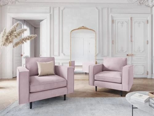 CXL By Christian Lacroix Fauteuils Fauteuil 1 Place En Velours Lavande 2 CXL By Christian Lacroix Fauteuils Fauteuil 1 Place En Velours Lavande – Image 2