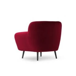 Micadoni Home Fauteuils Fauteuil 1 Place En Velours Rouge -Fauteuils, poufs et repose-pieds Soldes fauteuil 1 place en velours rouge 2