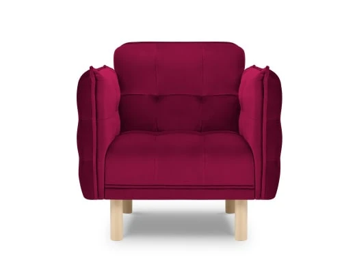 Micadoni Home Fauteuils Fauteuil 1 Place En Velours Rouge 2 Micadoni Home Fauteuils Fauteuil 1 Place En Velours Rouge – Image 2