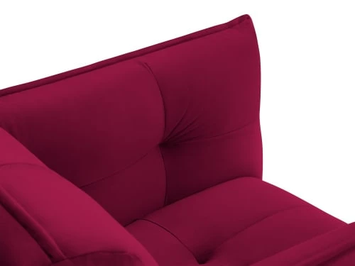 Micadoni Home Fauteuils Fauteuil 1 Place En Velours Rouge 4 Micadoni Home Fauteuils Fauteuil 1 Place En Velours Rouge – Image 4