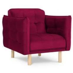 Micadoni Home Fauteuils Fauteuil 1 Place En Velours Rouge 10 Micadoni Home Fauteuils Fauteuil 1 Place En Velours Rouge -Fauteuils, poufs et repose-pieds Soldes fauteuil 1 place en velours rouge 9
