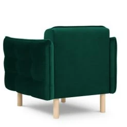 Micadoni Home Fauteuils Fauteuil 1 Place En Velours Vert Bouteille -Fauteuils, poufs et repose-pieds Soldes fauteuil 1 place en velours vert bouteille 9