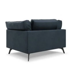 CXL By Christian Lacroix Fauteuils Fauteuil 1 Place XL En Cuir Cuir Bleu -Fauteuils, poufs et repose-pieds Soldes fauteuil 1 place xl en cuir cuir bleu 4