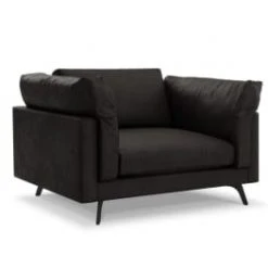 CXL By Christian Lacroix Fauteuils Fauteuil 1 Place XL En Cuir Cuir Bleu -Fauteuils, poufs et repose-pieds Soldes fauteuil 1 place xl en cuir cuir noir