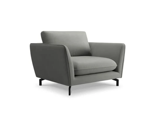 CXL By Christian Lacroix Fauteuils Fauteuil 1 Place XL En Velours Gris Clair 1 CXL By Christian Lacroix Fauteuils Fauteuil 1 Place XL En Velours Gris Clair