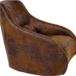 Kare Design Fauteuils Fauteuil à Bascule En Microfibre Marron -Fauteuils, poufs et repose-pieds Soldes fauteuil a bascule en microfibre marron 2