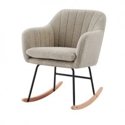 Baita Fauteuils Fauteuil à Bascule En Tissu 1 Place Beige