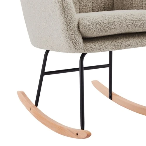 Baita Fauteuils Fauteuil à Bascule En Tissu 1 Place Beige 4 Baita Fauteuils Fauteuil à Bascule En Tissu 1 Place Beige – Image 4