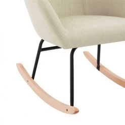 Baita Fauteuils Fauteuil à Bascule En Tissu 1 Place Crème 9 Baita Fauteuils Fauteuil à Bascule En Tissu 1 Place Crème -Fauteuils, poufs et repose-pieds Soldes fauteuil a bascule en tissu 1 place creme 3