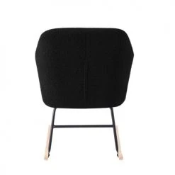 Baita Fauteuils Fauteuil à Bascule En Tissu 1 Place Noir -Fauteuils, poufs et repose-pieds Soldes fauteuil a bascule en tissu 1 place noir 4