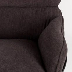 BOITE A DESIGN Fauteuils Fauteuil à Bascule En Tissu Gris Foncé -Fauteuils, poufs et repose-pieds Soldes fauteuil a bascule en tissu gris fonce 4