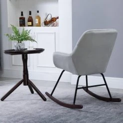 Homcom Fauteuils Fauteuil à Bascule Grand Confort Velours Gris Clair 11 Homcom Fauteuils Fauteuil à Bascule Grand Confort Velours Gris Clair -Fauteuils, poufs et repose-pieds Soldes fauteuil a bascule grand confort velours gris clair 5