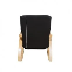 Beliani Fauteuils Fauteuil à Bascule Noir -Fauteuils, poufs et repose-pieds Soldes fauteuil a bascule noir 5