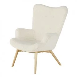 Maisons Du Monde Fauteuils Fauteuil Ă Bouclettes Blanches