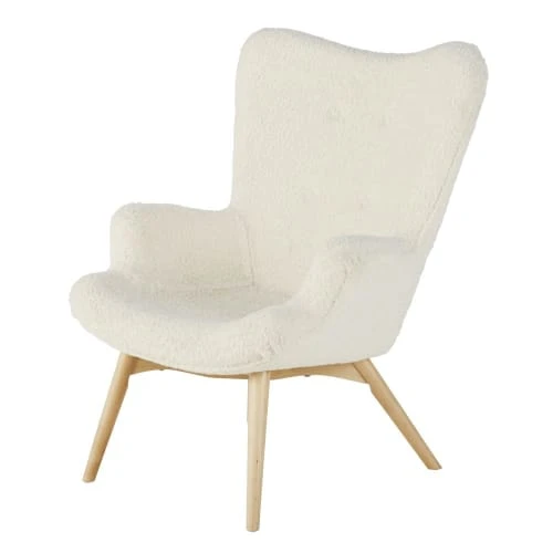Maisons Du Monde Fauteuils Fauteuil à Bouclettes Blanches 1 Maisons Du Monde Fauteuils Fauteuil à Bouclettes Blanches