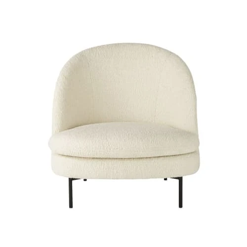 Maisons Du Monde Fauteuils Fauteuil à Bouclettes Blanches 2 Maisons Du Monde Fauteuils Fauteuil à Bouclettes Blanches – Image 2