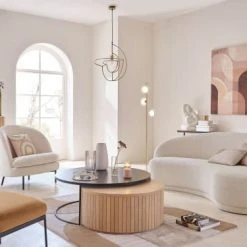 Maisons Du Monde Fauteuils Fauteuil à Bouclettes Blanches 11 Maisons Du Monde Fauteuils Fauteuil à Bouclettes Blanches -Fauteuils, poufs et repose-pieds Soldes fauteuil a bouclettes blanches 1000 3 23 209902 8