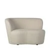 Woood Fauteuils Fauteuil Angle Gauche En Tissu Bouclette Ecru