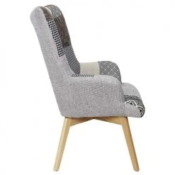 The Home Deco Factory Fauteuils Fauteuil Assise En Tissu Patchwork -Fauteuils, poufs et repose-pieds Soldes fauteuil assise en tissu patchwork 3