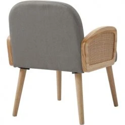 ATHM DESIGN Fauteuils Fauteuil Assise Polyester Gris Pieds Bois 10 ATHM DESIGN Fauteuils Fauteuil Assise Polyester Gris Pieds Bois -Fauteuils, poufs et repose-pieds Soldes fauteuil assise polyester gris pieds bois 4