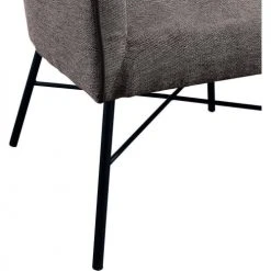 ATHM DESIGN Fauteuils Fauteuil Assise Tissu Marron Pieds Métal 11 ATHM DESIGN Fauteuils Fauteuil Assise Tissu Marron Pieds Métal -Fauteuils, poufs et repose-pieds Soldes fauteuil assise tissu marron pieds metal 5