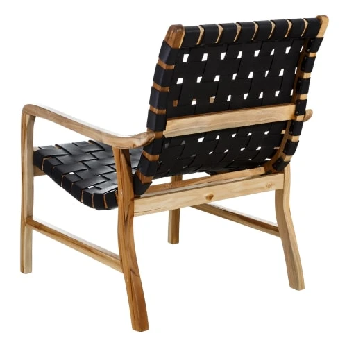 RNT By Really Nice Things Fauteuils Fauteuil Avec Finition Cirée De Bois Massif En Teck Noir. 3 RNT By Really Nice Things Fauteuils Fauteuil Avec Finition Cirée De Bois Massif En Teck Noir. – Image 3