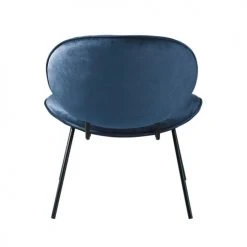 Maisons Du Monde Fauteuils Fauteuil Bas En Velours Bleu -Fauteuils, poufs et repose-pieds Soldes fauteuil bas en velours bleu 1000 8 8 209805 3