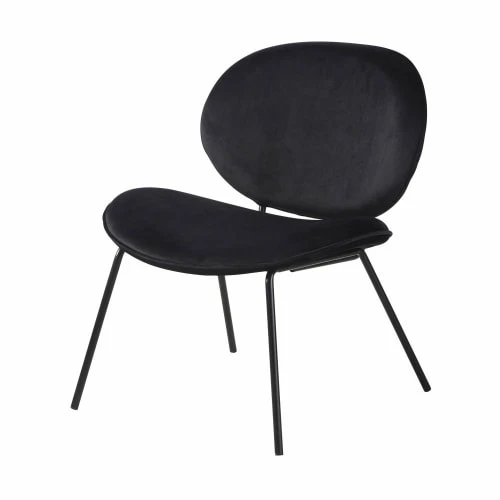 Maisons Du Monde Fauteuils Fauteuil Bas En Velours Noir 1 Maisons Du Monde Fauteuils Fauteuil Bas En Velours Noir