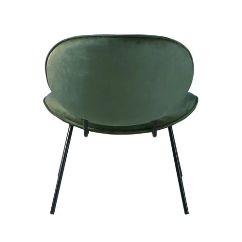 Maisons Du Monde Fauteuils Fauteuil Bas En Velours Vert 3 Maisons Du Monde Fauteuils Fauteuil Bas En Velours Vert – Image 3