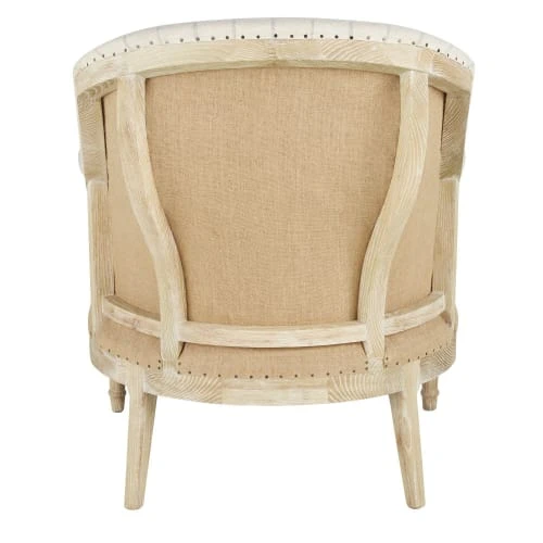 Maisons Du Monde Fauteuils Fauteuil Bergère En Lin Beige Motifs à Rayures 3 Maisons Du Monde Fauteuils Fauteuil Bergère En Lin Beige Motifs à Rayures – Image 3