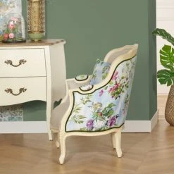 Robin Des Bois Fauteuils Fauteuil Bergère En Lin Imprimé -Fauteuils, poufs et repose-pieds Soldes fauteuil bergere en lin imprime 2