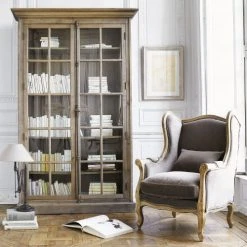 Maisons Du Monde Fauteuils Fauteuil Bergère En Lin Taupe Grisé -Fauteuils, poufs et repose-pieds Soldes fauteuil bergere en lin taupe grise 1000 0 7 123335 6