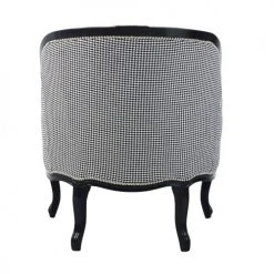 Maisons Du Monde Fauteuils Fauteuil Bergère Imprimé Pied De Poule Noir Et Blanc -Fauteuils, poufs et repose-pieds Soldes fauteuil bergere imprime pied de poule noir et blanc 1000 2 20 210309 3