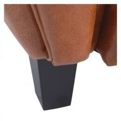 Rendez Vous Déco Fauteuils Fauteuil Camel En Croute De Cuir Enduite -Fauteuils, poufs et repose-pieds Soldes fauteuil camel en croute de cuir enduite 4