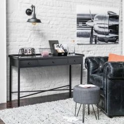 Maisons Du Monde Fauteuils Fauteuil Capitonné En Cuir Noir -Fauteuils, poufs et repose-pieds Soldes fauteuil capitonne en cuir noir 1000 10 26 50140320 3