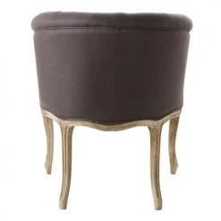 Maisons Du Monde Fauteuils Fauteuil Capitonné En Lin Coloris Taupe Grisé -Fauteuils, poufs et repose-pieds Soldes fauteuil capitonne en lin coloris taupe grise 1000 7 27 199451 3